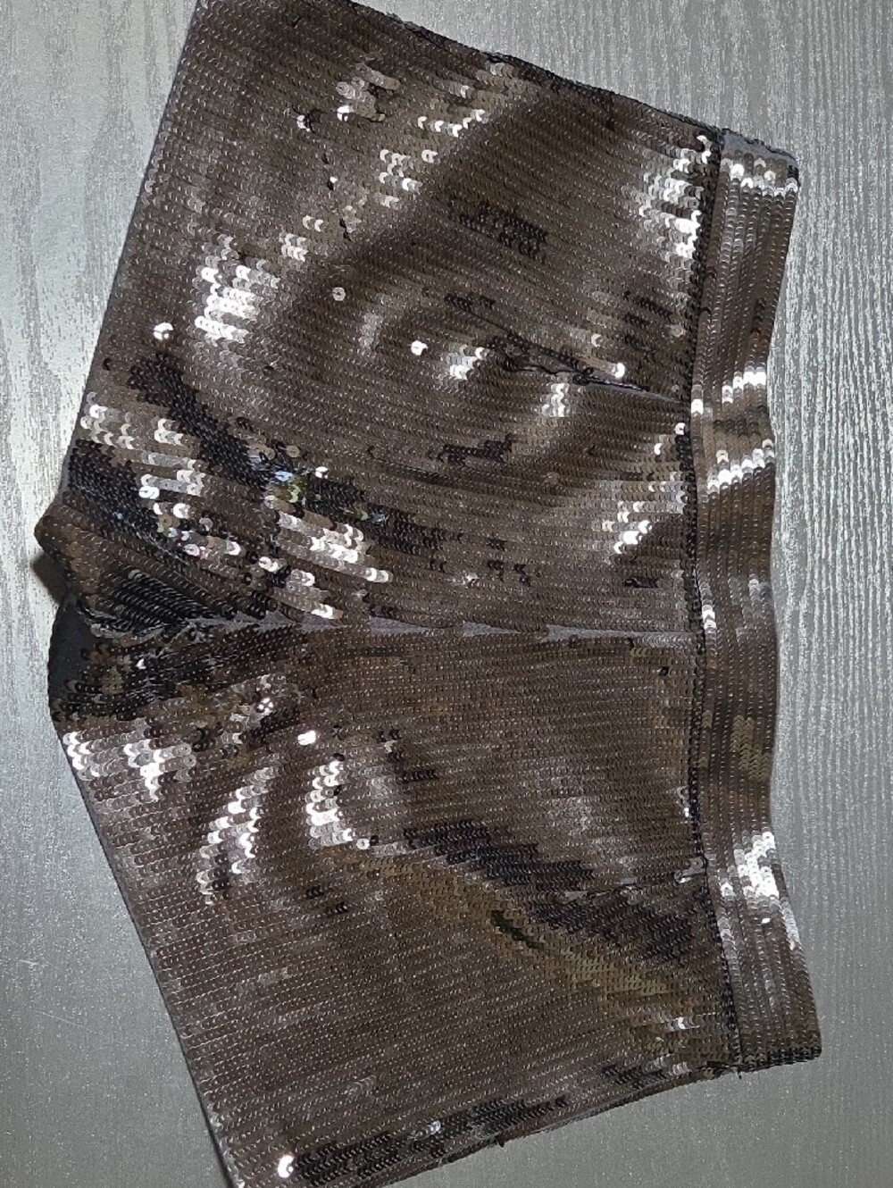 Express Black Stretch Shorts with Sequin Detail - Picture 10 of 11